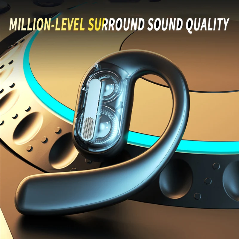 Earphone Sport Hook - หูฟังไร้สายบลูทูธชุดหูฟังเปิดเต็มรูปแบบ Air Conduction หูฟังหูฟังแฮนด์ฟรีตัดเสียงรบกวน Audifonos กีฬา