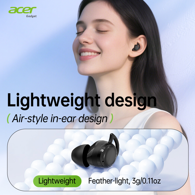 Earphone Sport Hook - เอเซอร์ OHR557 ของแท้หูฟังบลูทูธแบบใส่ในหู จอแสดงผลดิจิตอล กล่องชาร์จ จับคู่อัตโนมัติ