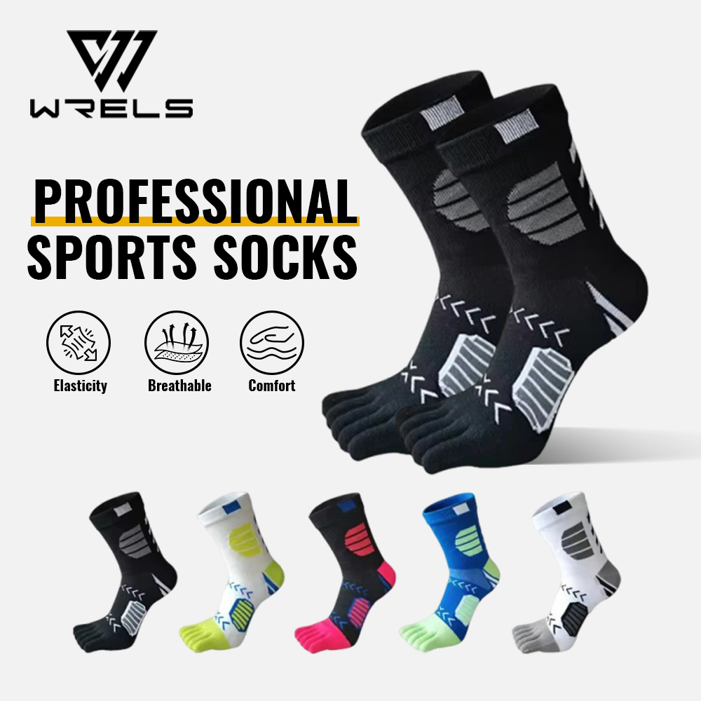 Anti Blister Sock - ถุงเท้าแบบนิ้วเท้าแยก WRELS 1/3/5 คู่ สำหรับผู้ชาย ระบายอากาศได้ดี