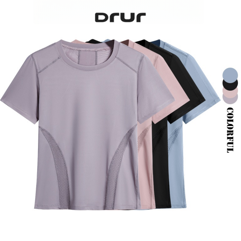 Running Gear Woman - DRUR ฤดูร้อนน้ําหนักเบาวิ่ง T เสื้อผู้หญิงด่วนแห้งออกกําลังกาย TOP Breathable