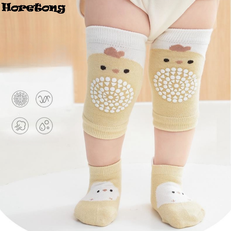 Anti Blister Sock - ชุดสนับเข่าเด็กอ่อนสำหรับฤดูร้อน ระบายอากาศได้ดี + ถุงเท้ากันลื่น ชุดถุงเท้าเด็กหัดเดิน ผ้าฝ้ายนุ่ม