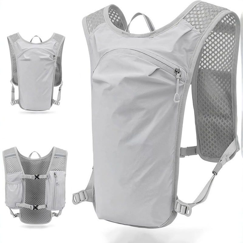 Running Gear Woman - กระเป๋าเป้สะพายหลังแบบเบาพิเศษสำหรับวิ่งเทรลและมาราธอน - เสื้อกั๊กวิ่งระบายอากาศได้ดีขนาด 5 ลิตร พร้อมถุงน้ำ