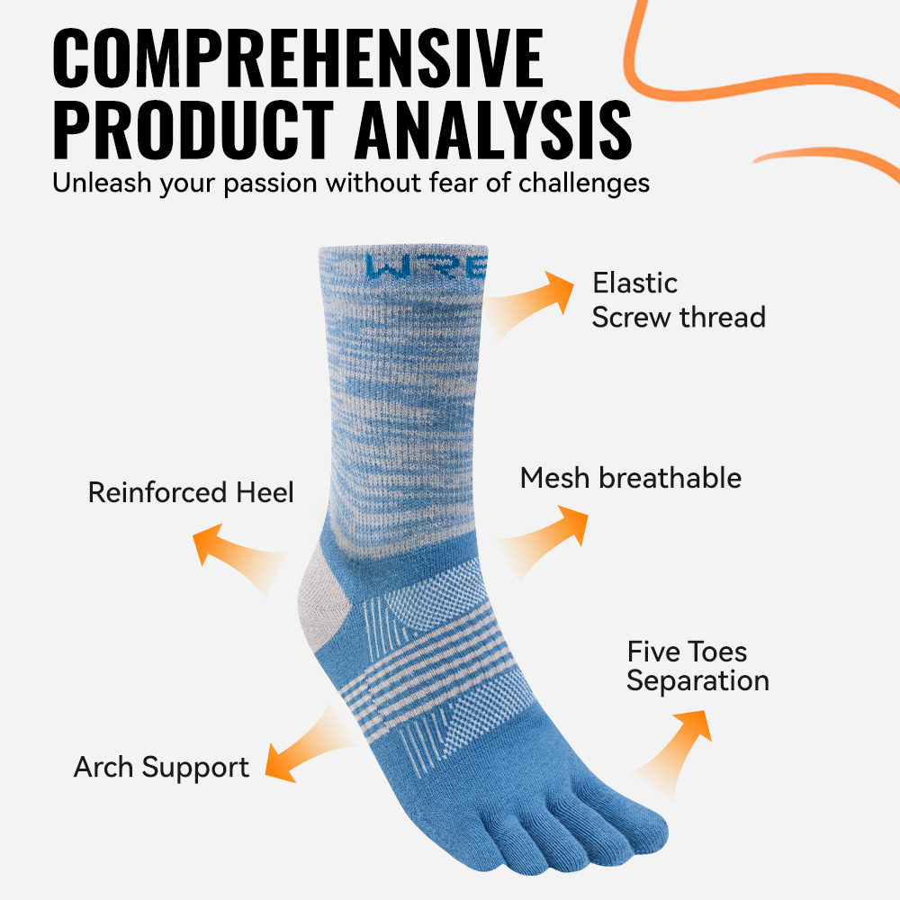 WRELS 1/2/3 คู่ถุงเท้าเดินป่าแ - Anti Blister Sock บทวิจารณ์และราคา