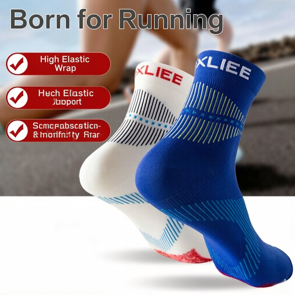 WRELS 1/2/3 คู่ถุงเท้าวิ่ง ถุง - Anti Blister Sock บทวิจารณ์และราคา