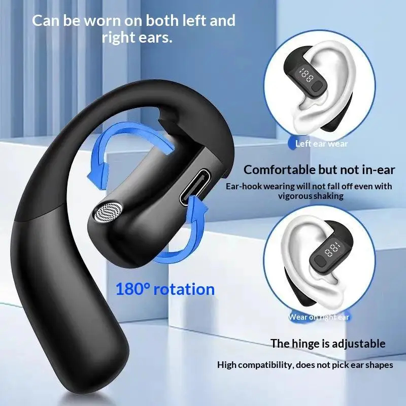 บลูทูธ 5.4 180 °   หูฟังไร้สาย - Earphone Sport Hook บทวิจารณ์และราคา
