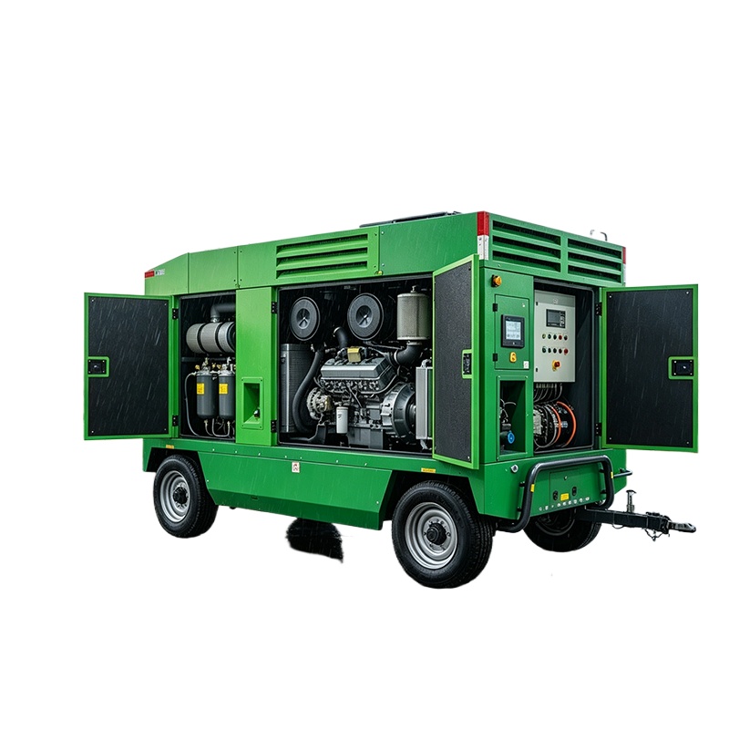 เครื่องอัดอากาศแบบสกรูดีเซลสำห - Running Gear Trailer บทวิจารณ์และราคา