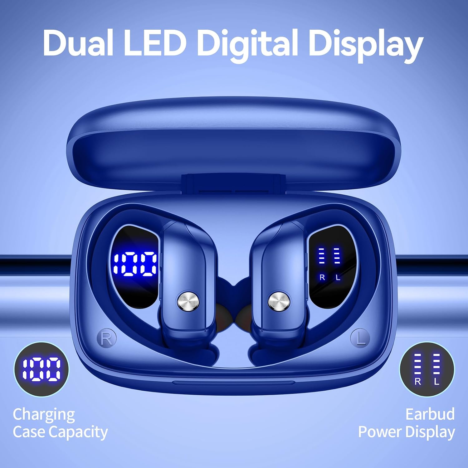 หูฟังไร้สายพร้อมเคสแสดงผล LED  - Earphone Sport Hook บทวิจารณ์และราคา